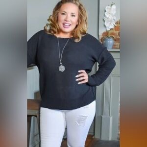 Perfectly Priscilla Boutique 14/16 Black Sweater